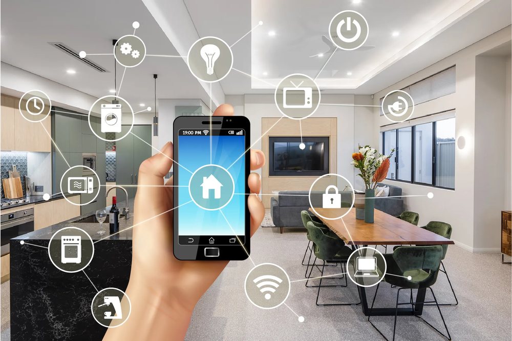 Smart home energy system controlled from a phone